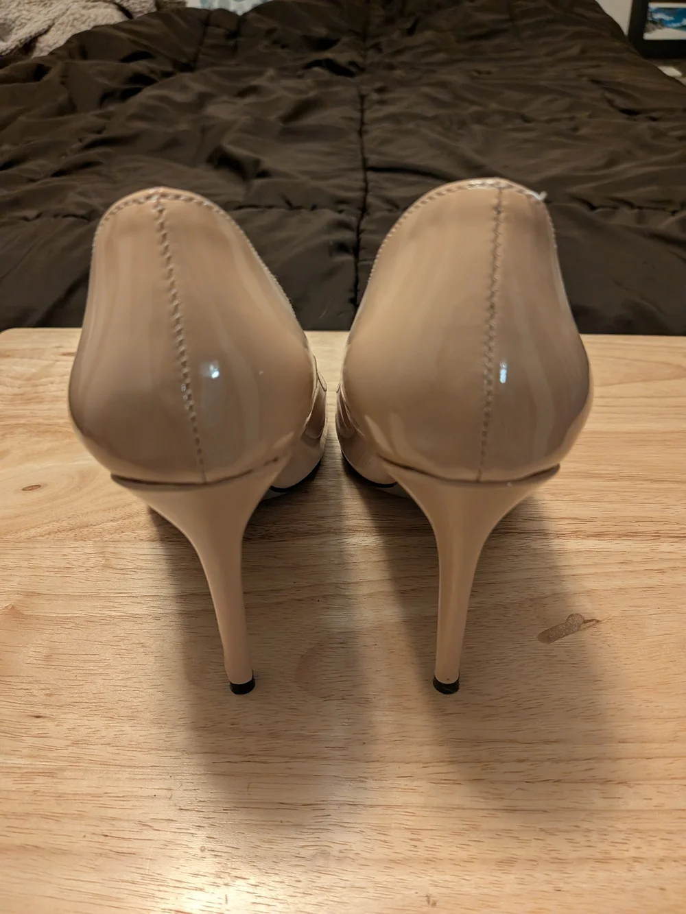 Classic Nude Patent High Heel Pumps